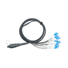 Female or Male IP68 12 core 24 core SM waterproof mpo to sc upc connector Patch cord